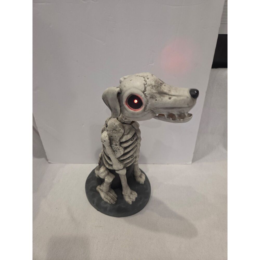 Target Hyde & Eek Skeleton Dog Halloween Animatronic Light Up Barking Prop 13"